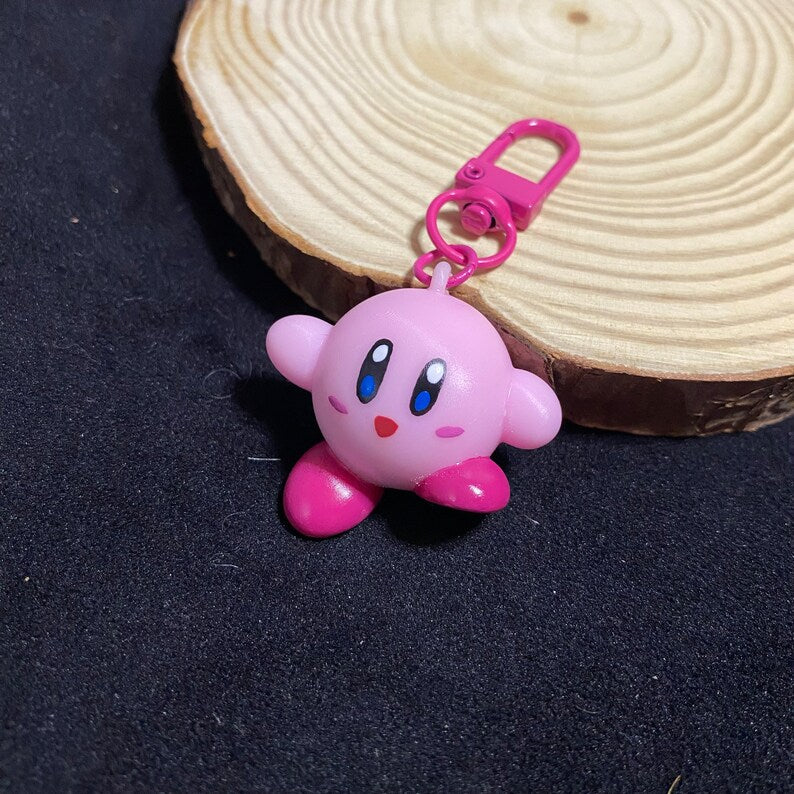 Pink Puffball keychain
