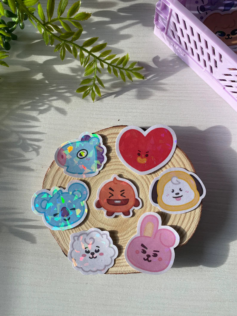 BT21 Holo Stickers