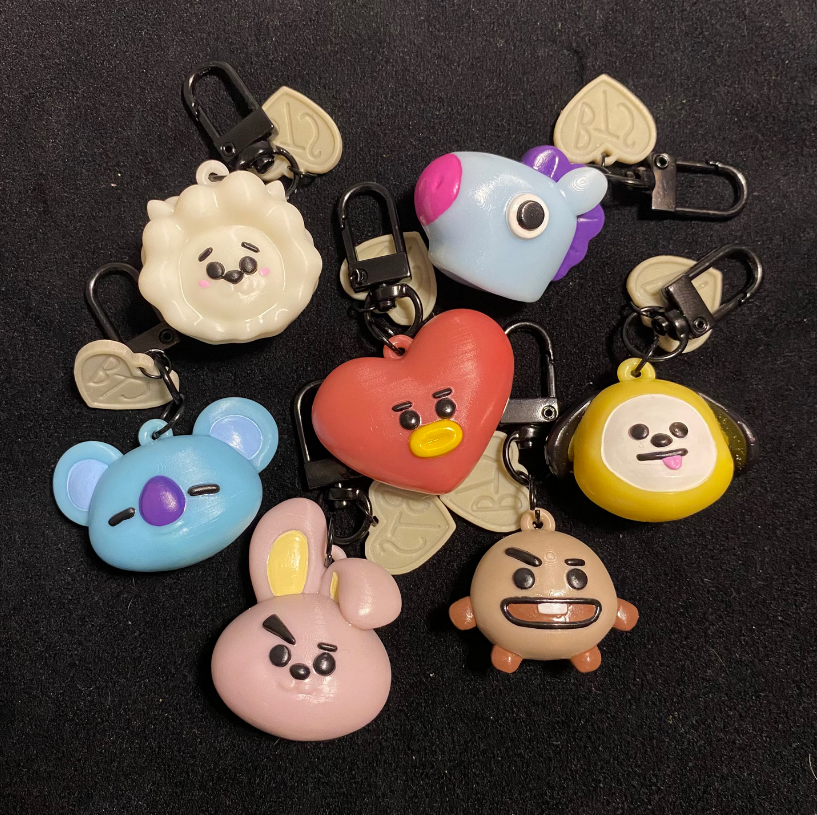 Bt21 inspired keychains