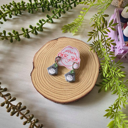 Puffy Forest Guardian Earrings