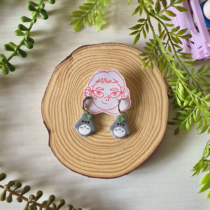 Puffy Forest Guardian Earrings