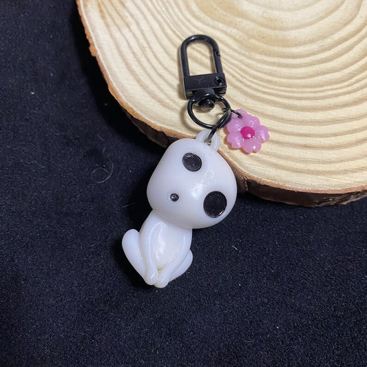 White forest spirit keychain