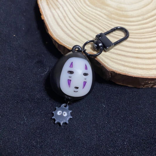 Masked shadow spirit keychain