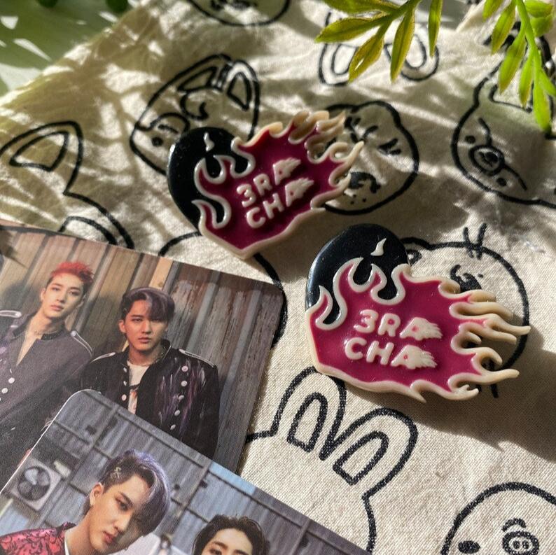 3RACHA Heart Pin
